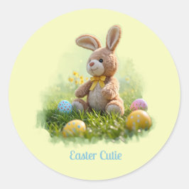 キュート詰まったイースターバニー ラウンドシール