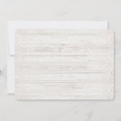 キュート詰まったベア素朴木造バックドロップ誕生日 招待状 (裏面)