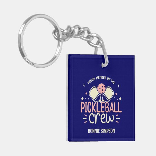 キュート誇りを持ったなピクレボールクルー キーホルダー (正面左)