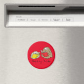 キュート読のロック司書の本好き マグネット (インサイチュ (食洗機))