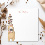 キュート読ズベアースタックブックス先生 ノートパッド<br><div class="desc">愛らしい教えBear Holding Booksでsのハートをキャプチャ読先生鑑賞のメモパーソナライズされた帳は、あなたの人生で本を愛する教育者のために設計された!頭の上魅力的に本を積み重ね、ピンクのコーヒーカップを飾った熊の抱え本が並び、このメモ祝帳は読の楽しさと教えの喜びを表す。学校の図書館員や本を愛する先生に合わせて作られたこのメモ帳は理想的な先生ギフトまたはデスクデコールで、あらゆるワークスペースにウィムシーのtouchをもたらし、学校に戻るための供給の不可欠な部分となる。各ページにはパーソナライズされた、先生の名前を記したtouchが用意されており、授業計画のアイディア、クリエイティブの考え、または学生や両親に対する個人的なメモの楽しいキャンバスを提供している。本とコーヒーカップで愛読するクマのデザインはよくはしゃぐ、すべてのページにインスパイアとtouchを追加する。Bearの祝先生の感性を高める情熱を追求して作ら教えれたNotepadは教室やワークスペースにおもしろいとを持ち込む読。この表現おもしろい、可愛い、メモ帳を贈り、優秀な教育者に感謝パーソナライズされたする。教育への貴重な貢献と、その人の本や本に対する愛を、彼ら自身の為教えに尊重する考えパーソナライズされた深い方法だ。</div>