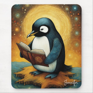 キュート読ペンギンの書籍名 マウスパッド