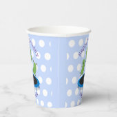 キュート豆ジャンプのトランポリン漫画イラストレーション 紙コップ (右)