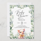 キュート豚バビーシャワー招待状 招待状 (正面)