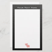 キュート豚フェイク炭素繊維 便箋 (正面/裏面)