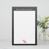 キュート豚フェイク炭素繊維 便箋 (スタンド正面)