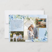 キュート象赤面バラユーカリ金ゴールドキラキラ サンキューカード (裏面)