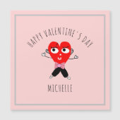 キュート赤いハートドールヴァレンティーンズパーソナライズされたデイ (正面)