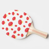 キュート赤い斑点状のキノコのパターン 卓球ラケット (横)