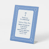 キュート赤ちゃんシャワー聖書聖書聖書聖書青色パーティー 台座サイン (正面)