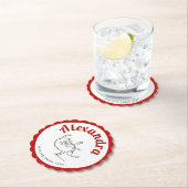 キュート赤と白エドワードレーキャットダンスパーティー ペーパーコースター (インサイチュ)