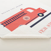 キュート赤海軍の消防車エンジンモノグラムボーイズ シェルパブランケット (3/4)