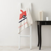 キュート赤海軍の消防車エンジンモノグラムボーイズ シェルパブランケット (インサイチュ)