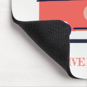 キュート赤海軍の消防車エンジンモノグラムボーイズ マウスパッド (コーナー)