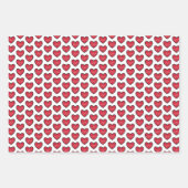 キュート赤白ブラックナースドクターメディカルパターン ラッピングペーパーシート (正面2)