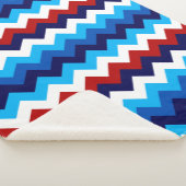 キュート赤白青シェブロンラージシェルパブランケット シェルパブランケット (3/4)