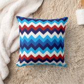 キュート赤白青シェブロン装飾用クッション クッション (ブランケット)