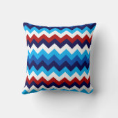 キュート赤白青シェブロン装飾用クッション クッション (裏面)