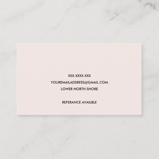 キュート赤面ブルースカンジフローラベアベビー助産師 名刺 (裏面)