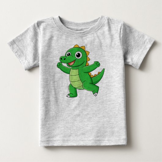 キュート踊りアリゲーター ベビーTシャツ (正面)