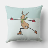 キュート踊りトナカイ装飾用クッション クッション (裏面)