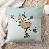 キュート踊りトナカイ装飾用クッション クッション (ブランケット)