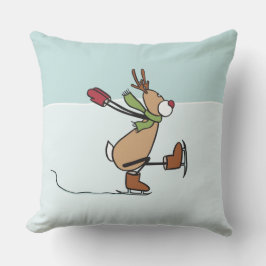 キュート踊りトナカイ装飾用クッション クッション