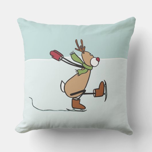 キュート踊りトナカイ装飾用クッション クッション (正面)