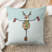 キュート踊りトナカイ装飾用クッション クッション (ブランケット)