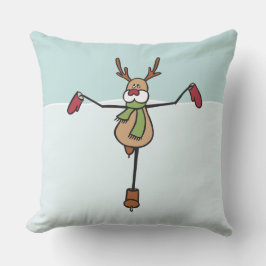 キュート踊りトナカイ装飾用クッション クッション