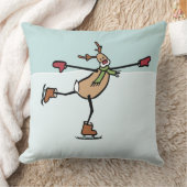 キュート踊りトナカイ装飾用クッション クッション (ブランケット)