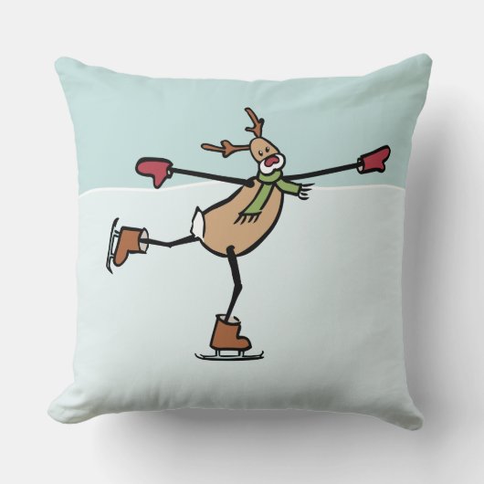 キュート踊りトナカイ装飾用クッション クッション (正面)