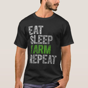 キュート農家農業おもしろいギフト食べスリープファームレペ Tシャツ