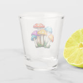 キュート透明キノコイラストレーション ショットグラス (裏面)
