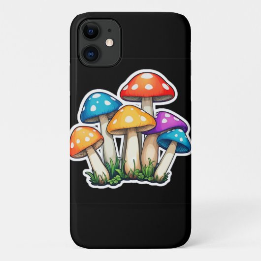 キュート透明キノコイラストレーション Case-Mate iPhoneケース (裏面)