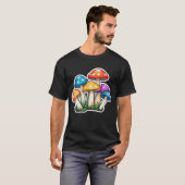 キュート透明キノコイラストレーション Tシャツ (正面フル)