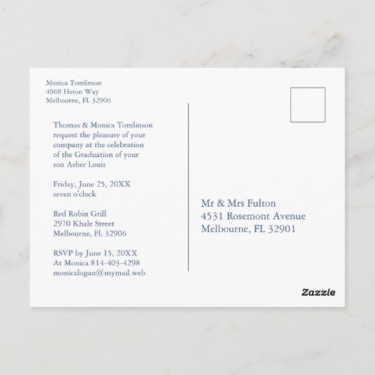 キュート透明効果K卒業前の写真 ポストカード (裏面)