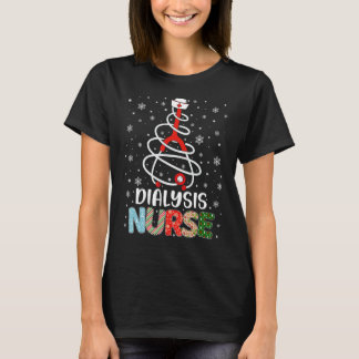 キュート透析ナースクリスマスツリーメリークリスマスナーズ Tシャツ