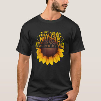 キュート透析ナース男性へアートウィメンズ透析NUR Tシャツ