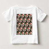 キュート遊な子猫とクリスマスツリー ベビーTシャツ (裏面)