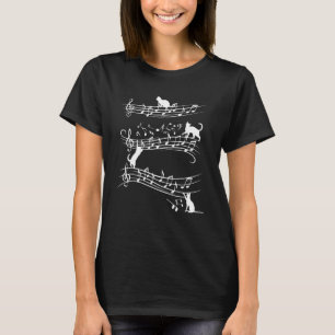 キュート遊キャッツオンミュージカルノート Tシャツ