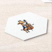 キュート遊キリンのチェロミュージシャン音楽 ペーパーコースター (アングル)