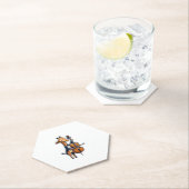 キュート遊キリンのチェロミュージシャン音楽 ペーパーコースター (インサイチュ)