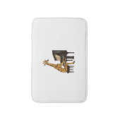 キュート遊キリンのミュージシャン音楽 バスマット (正面縦)