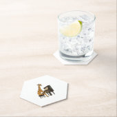 キュート遊キリンのミュージシャン音楽 ペーパーコースター (インサイチュ)