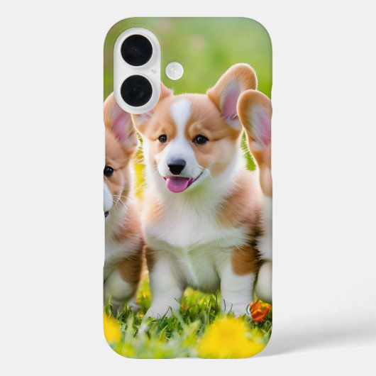 キュート遊コーギの芝生 Case-Mate iPhoneケース (裏面)