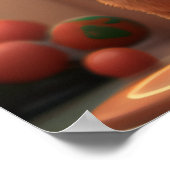 キュート遊ベアのバスケットボーパーソナライズされたル ポスター (角)