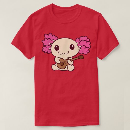 キュート遊AolotlのギターラブAolotls Tシャツ (デザイン正面)