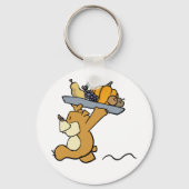 キュート運ベアのフェスティバル収穫プラッタ キーホルダー (正面)