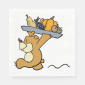 キュート運ベアのフェスティバル収穫プラッタ スタンダードランチョンナプキン (正面)